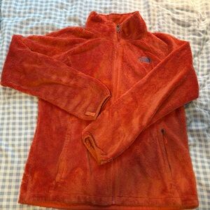 The North Face Vibrant Orange Fleece Zip-Up Sweatshirt
